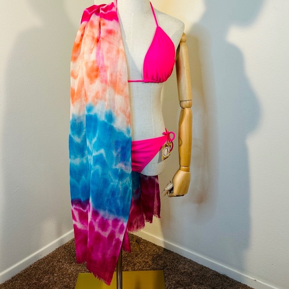Summer Scarf/Coverup Tye-dyed              NEW - Picture 3 of 4